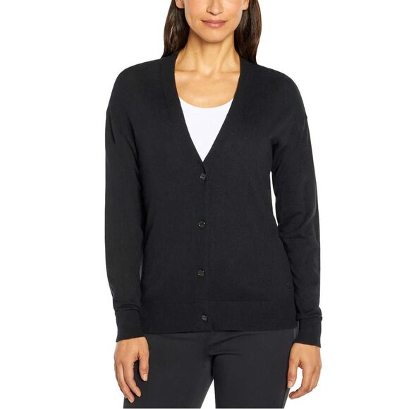 Banana Republic Ladies' Long Sleeve Cardigan, Black XL - Picture 1 of 3